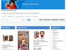 Tablet Screenshot of dbsportsmemorabilia.com